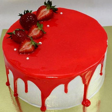 Торт глазурь с клубникой купить - химки.сладкоежкин.рф